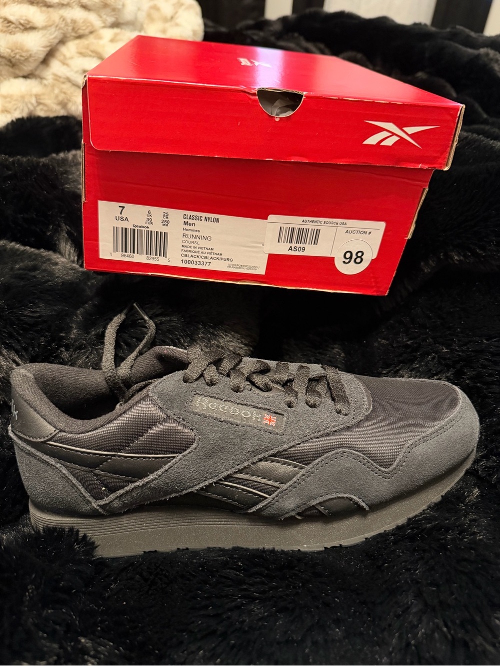 Reebok Classic Nylon Women's Sneakers - Black